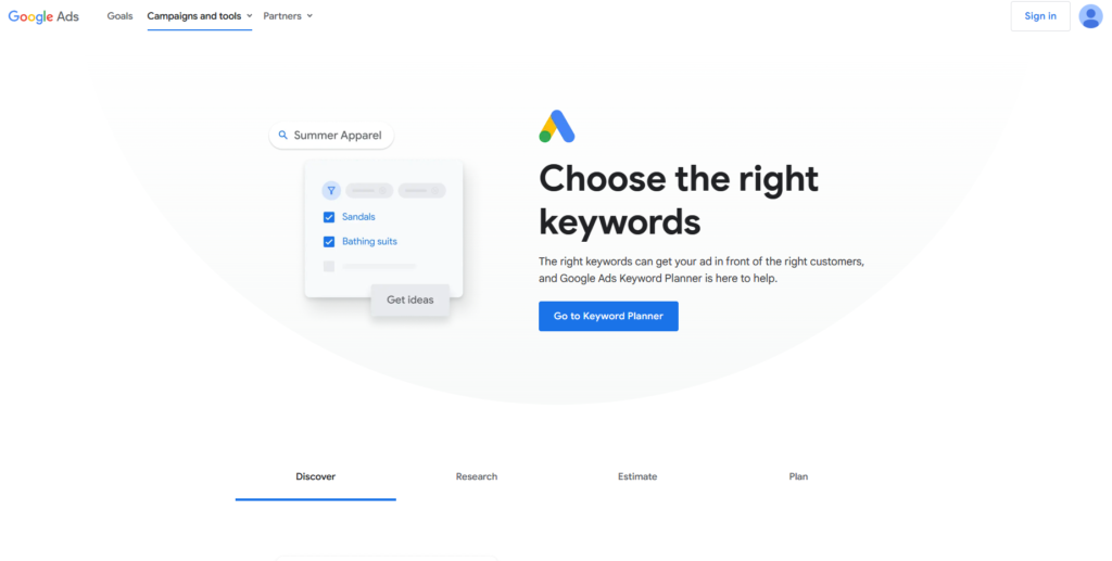 Google Keyword Planner